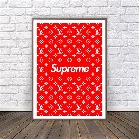 supreme louis vuitton poster|Louis Vuitton wall decor.